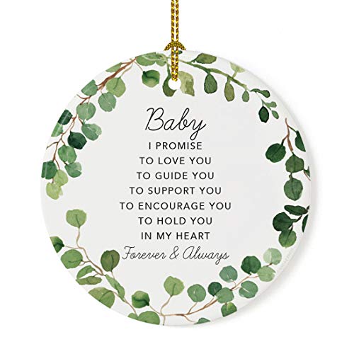 Round Ceramic Porcelain Christmas Tree Ornament Gift