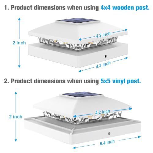 4x4 Solar Post Cap Lights (6 Count)