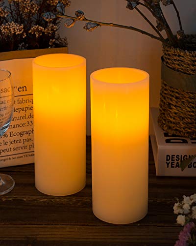 Real Wax Flickering Flameless Candles Battery Operated (2 Count)