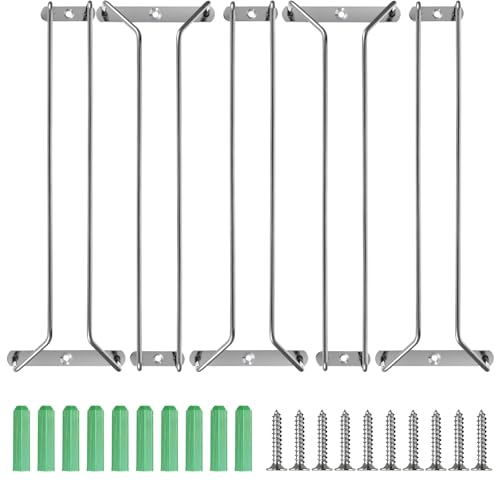 5 Pack Wine Glass Rack Stainless Steel Wine Glass Holder (5 Count)