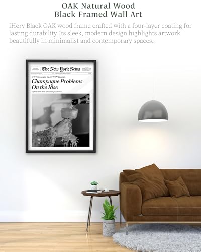 16x20in Champagne Problems on the Rise Framed Newspaper Art