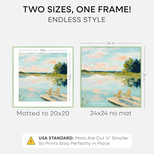 24x24 Green Picture Frame