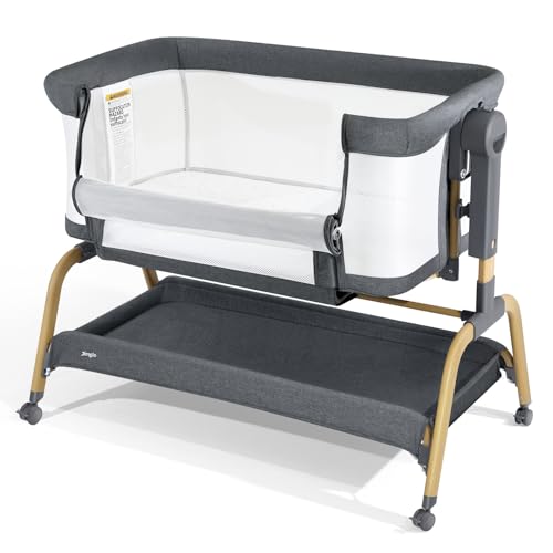 3-in-1 Baby Bassinet, Bedside Sleeper & Rocking Bassinet, Full Mesh
