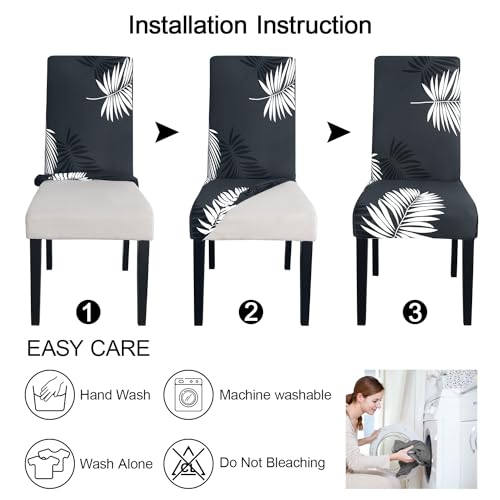 Pattern Chair Covers for Dining Room Set of 4