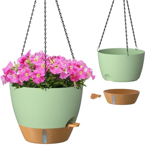 12 Inch Hanging Planters for Indoor Outdoor Plants (2 Count)