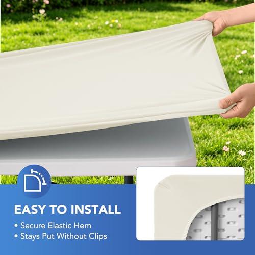 Fitted Tablecloth for 6 Foot Rectangle Tables (6 Count)
