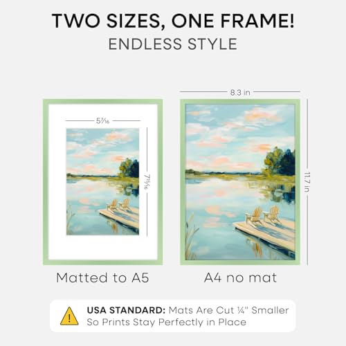 A4 Green Picture Frame