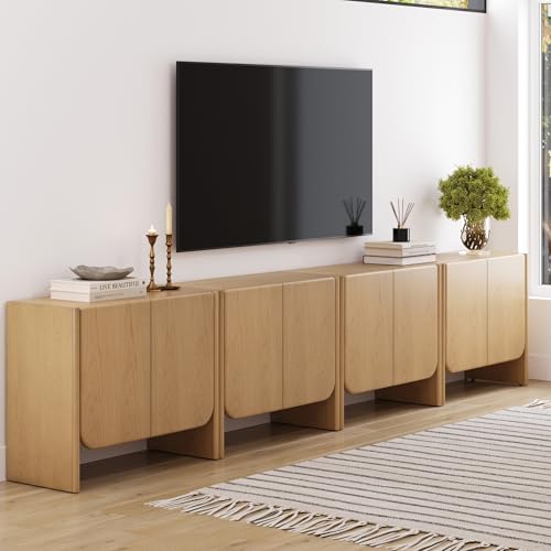 Jacala Mid Century Modern Media Console Cabinet or TV Stand (4 Count)