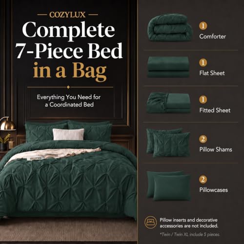 Queen Comforter Set Forest Green
