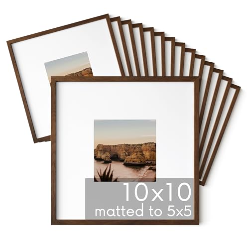 Walnut Oak Wood 10x10 Picture Frames