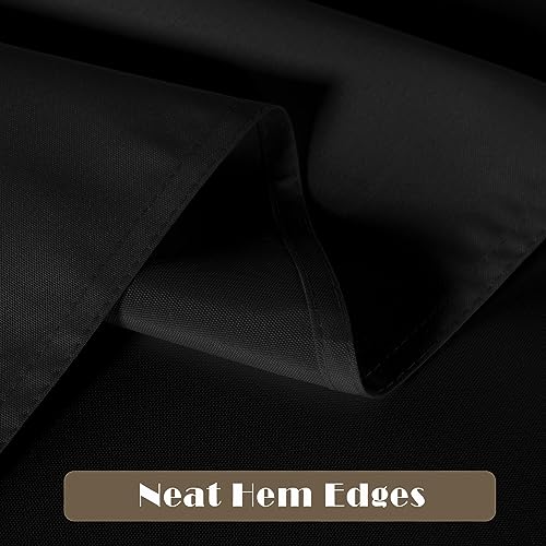 8 Pack Black Rectangle Tablecloth (8 Count)