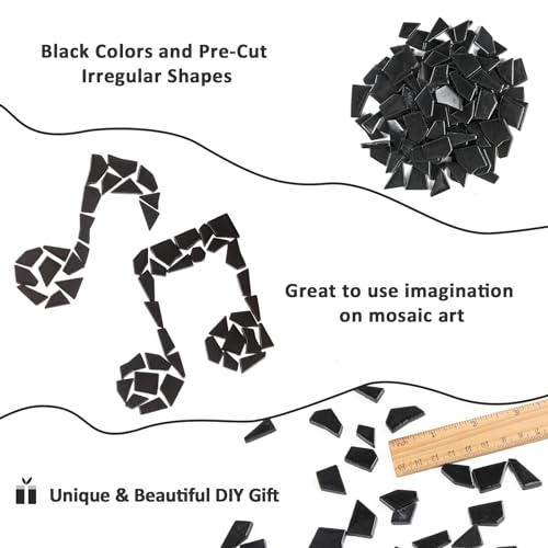 Gray Glass Mosaic Tiles for Bulk (7.05 Ounce)