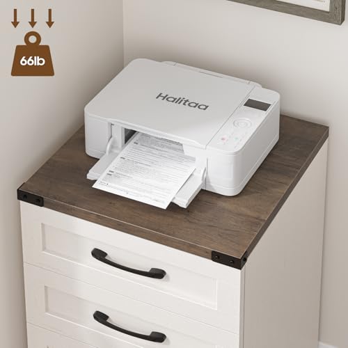 Farmhouse 3 Drawer Small File Cabinet with Wheels