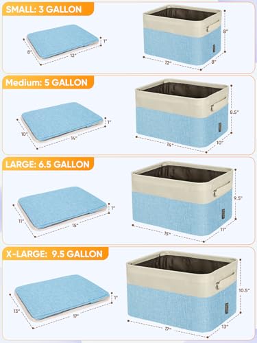 3 Pack Fabric Closet Storage Bins for Shelves (3 Count)