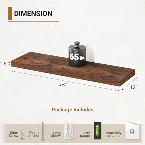 Deep Floating Shelves (2 Count)
