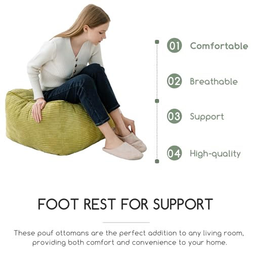 Square Stuffed Pouf Ottoman