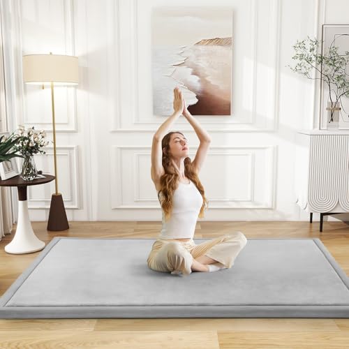 Baby Play Mat for Floor Nursery Rug Muscle Mat Area Rug Playroom Rug 39"x59" Playpen Mat Elastic Foam 1.3" Thick Crawling Mat for Babies