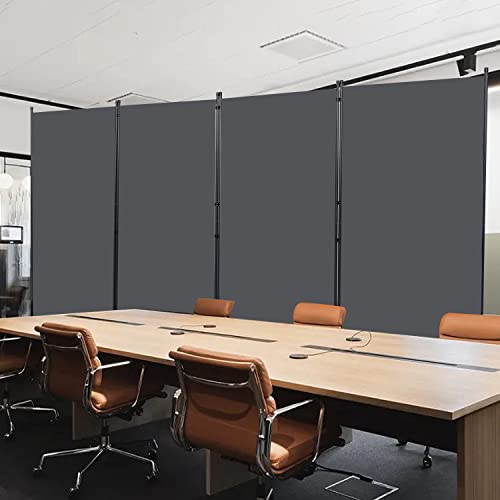 Room Divider 4 Panel Folding Privacy Screens with Wider Feet