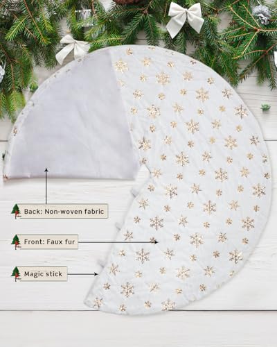 48 Inches Faux Fur Christmas Tree Skirt
