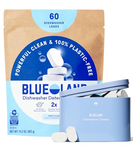 100% Plastic Free Dishwasher Detergent Tablets Set (60 Count)