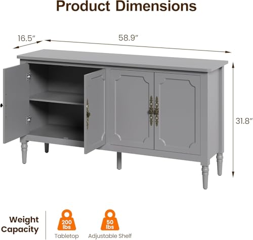 118" Buffet Cabinet with Storage