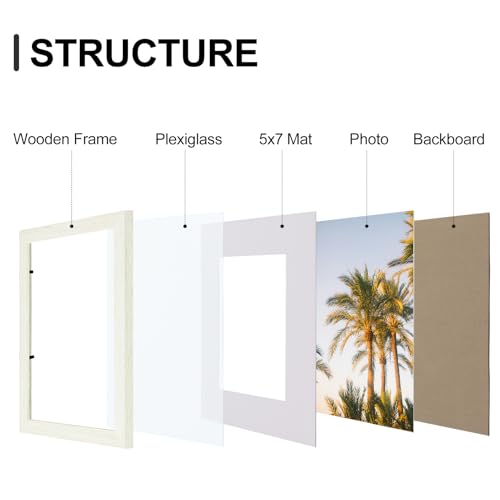 8x10 Picture Frames Set of 9 for Wall Mount & Tabletop (9 Count)