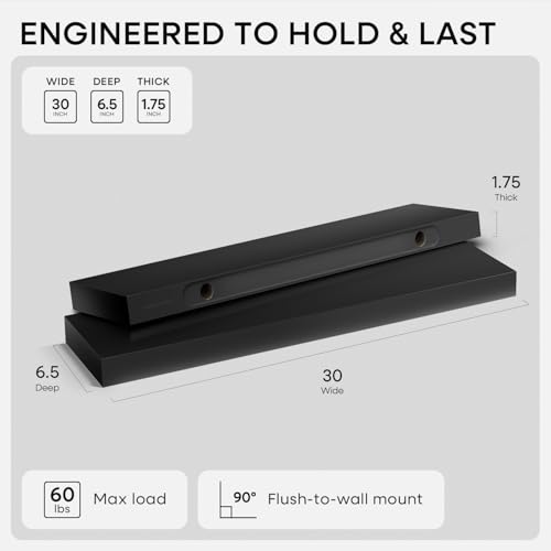 30 Inch Floating Shelves (4 Count)