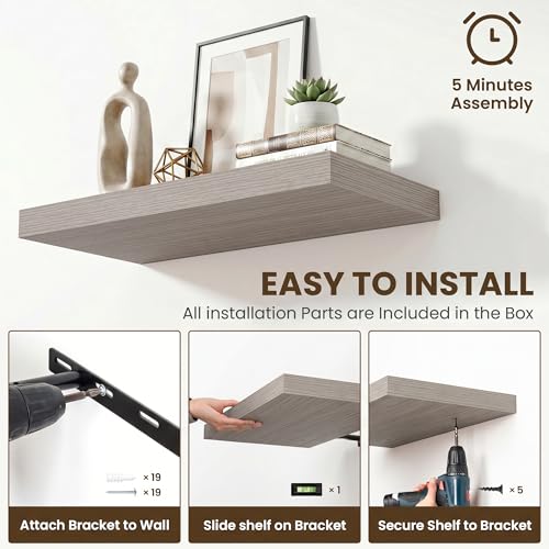 55 Inch Floating Shelves for Wall
