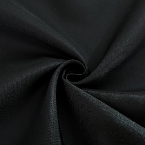 2 Pack Small Square Tablecloth 24 x 24 Inch Black Table Cloth (2 Count)
