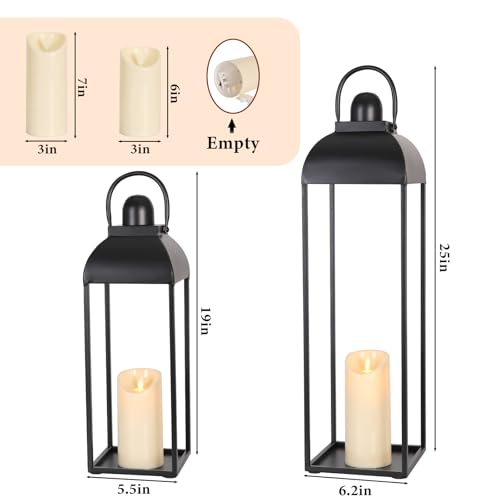 25'' 19'' Lanterns Decorative Outdoor Indoor (2 Count)