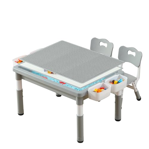 Multi Functional Kids Table and 2 Chairs Set (3 Count)