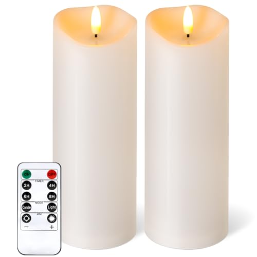 Outdoor Flameless Candles with Remote Timer (2 Count)