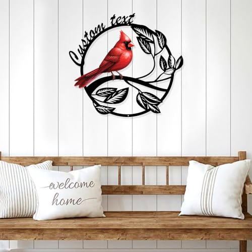 Personalized Name Garden Cardinal Metal Signs