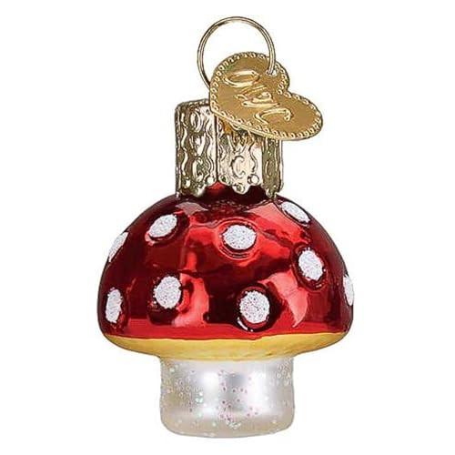 Mini Lucky Mushroom Glass Blown Ornament for Christmas Tree