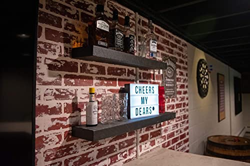 x2 24 Inch Wooden Floating Shelves for Wall