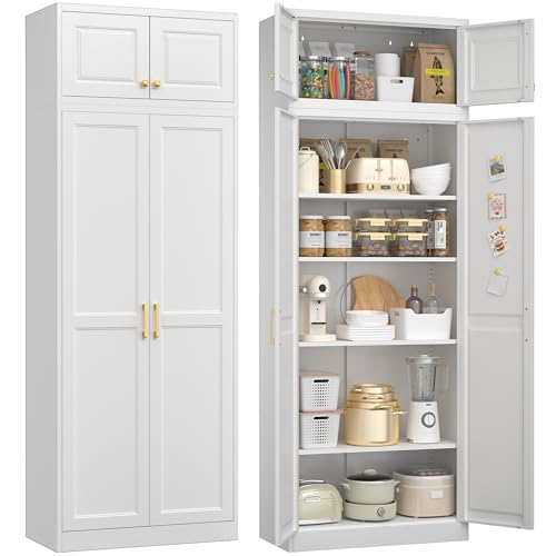 86.6" Kitchen Pantry Cabinet