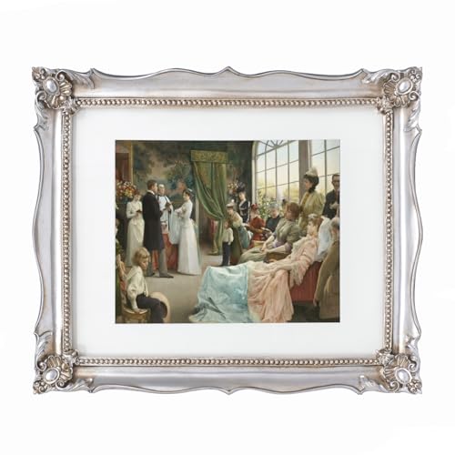 11x14 Vintage Picture Frame with Embossed Flower Design