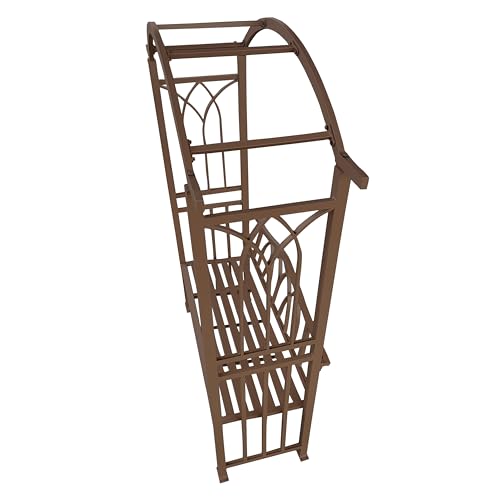 Brown Aluminum Garden Arbor Arch with 2