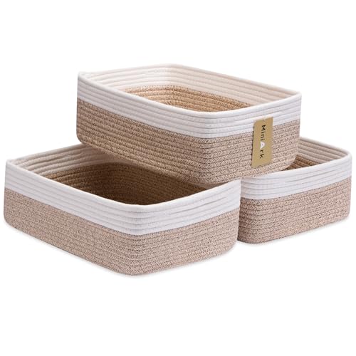 Large Shallow Organizing Baskets 15x11x5.1 Inches (3 Count)
