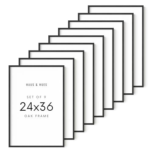 Standalone Black Oak Frame Set of 9