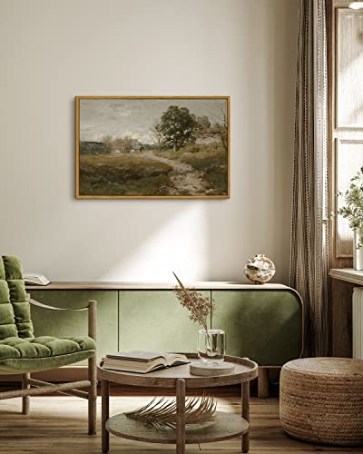 Framed Canvas Wall Art Vintage Decor