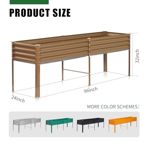 Galvanized Raised Garden Bed with Legs