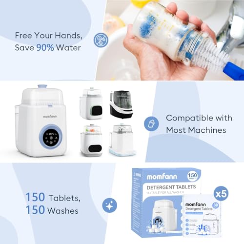 150 Professional Clean Detergent Tablets for All Baby Bottle Washer