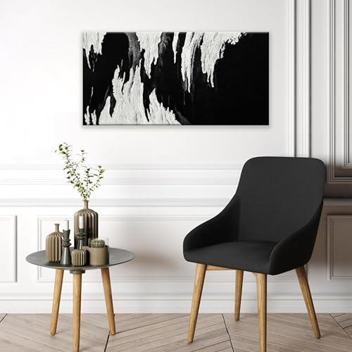 Black And White Abstract Wall Art For iving Room Prints Paintings 20" X 40"