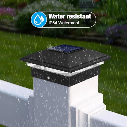 Black Solar Post Cap Lights (8 Count)