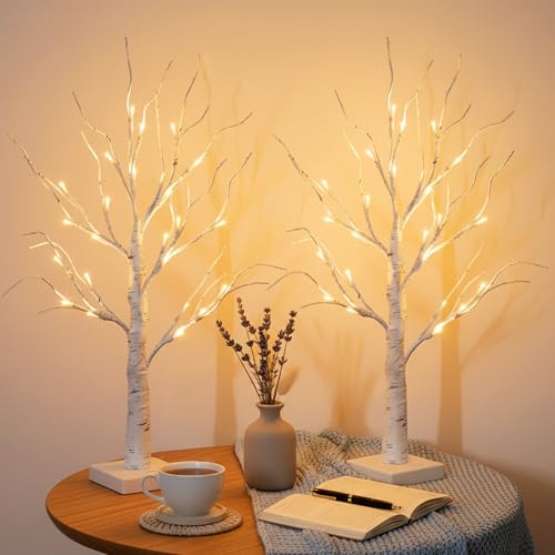 Lighted Birch Tree Home Decor (2 Count)