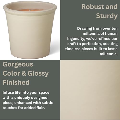 Emissary Round Stoneware Planter