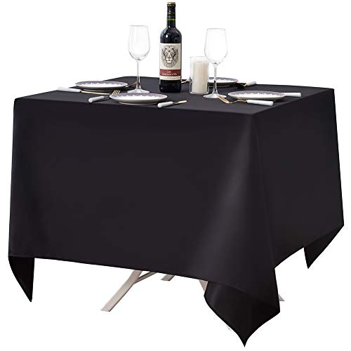 Small Black Square Tablecloth 52x52 Inch