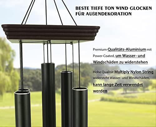 Large Wind Chimes Outdoor 48 Inch Sympathy Wind Chime with 5 Heavy Aluminum Tubes Tuned Soothing Melody