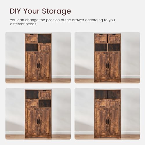 Bathroom Storage Cabinet with 2 Drawers